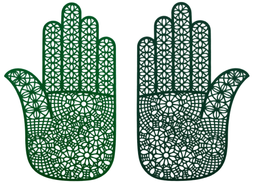 Zielone filigranowe dłonie Hamsa G08.png